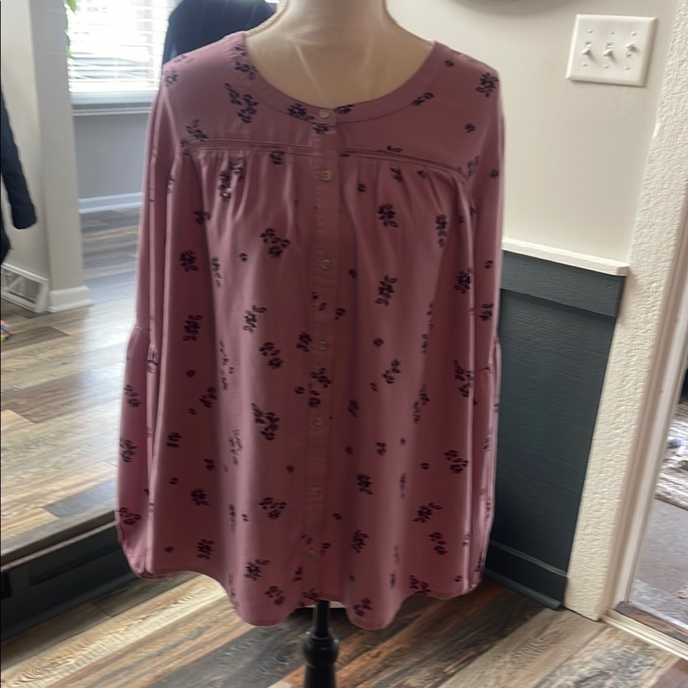 Sonoma Pink Floral Blouse
